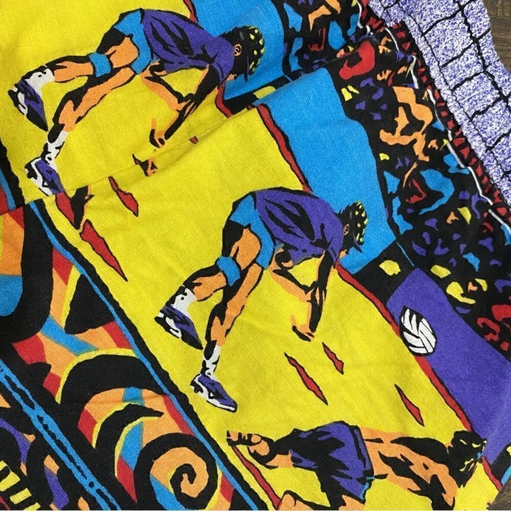 Vtg 1980s Connection Retro Volleyball Shorts Set Size 16/18 L XL youth sand - Picture 4 of 7